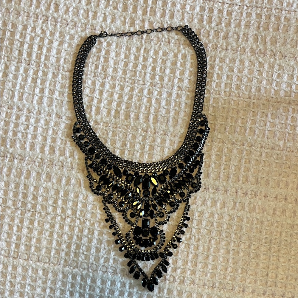 Elegant Black Statement Necklace